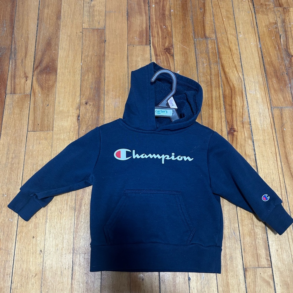 Champion Youth Classic Logo Pullover Hoodie Blue